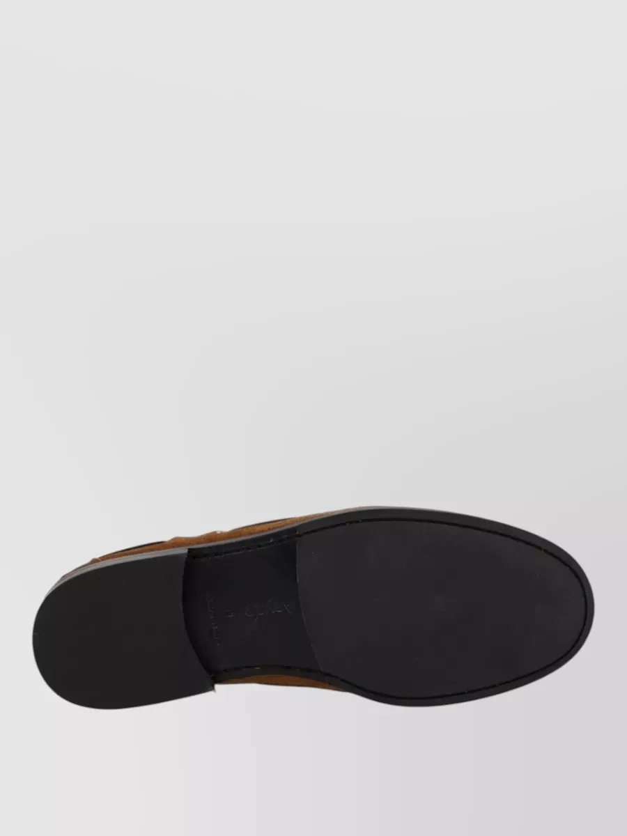 Aeyde Loafers Suede Finish Lace Eyelet Moc Toe