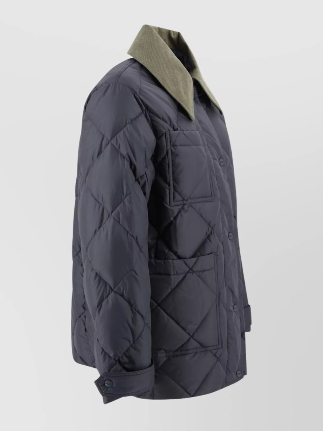 Herno Quilted Jacket Velvet Collar