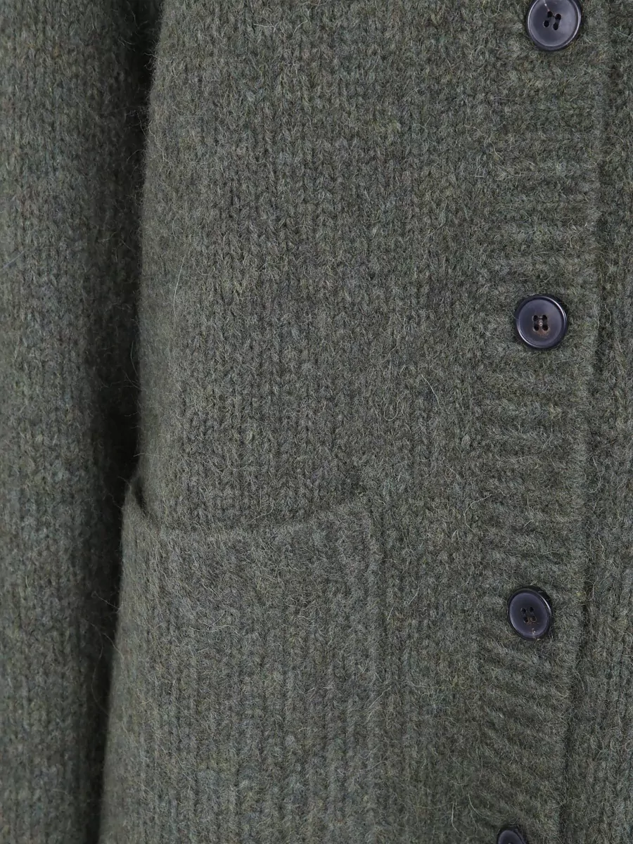 Dries Van Noten Alpaca Wool Merino Wool Cardigan