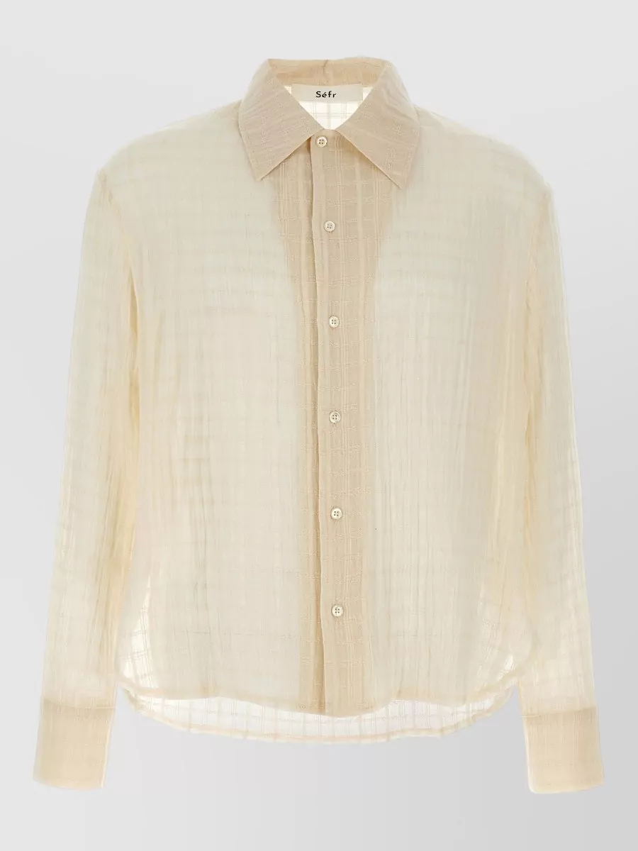 Séfr Checked long-sleeve shirt