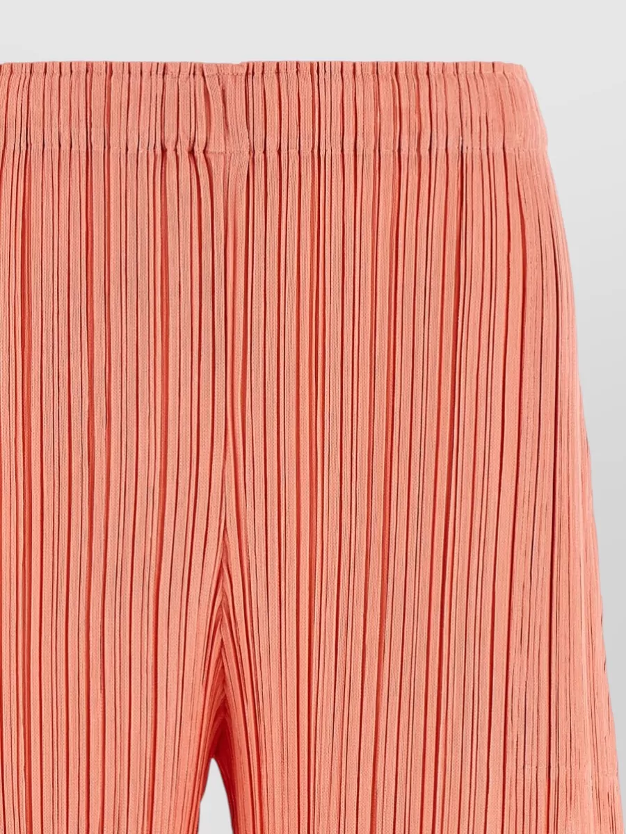Pleats Please Issey Miyake Pleated Wide-Leg Trousers