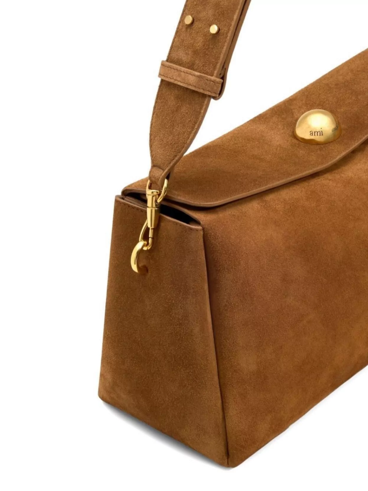 Ami Paris Versatile Shoulder Bag Adjustable Strap