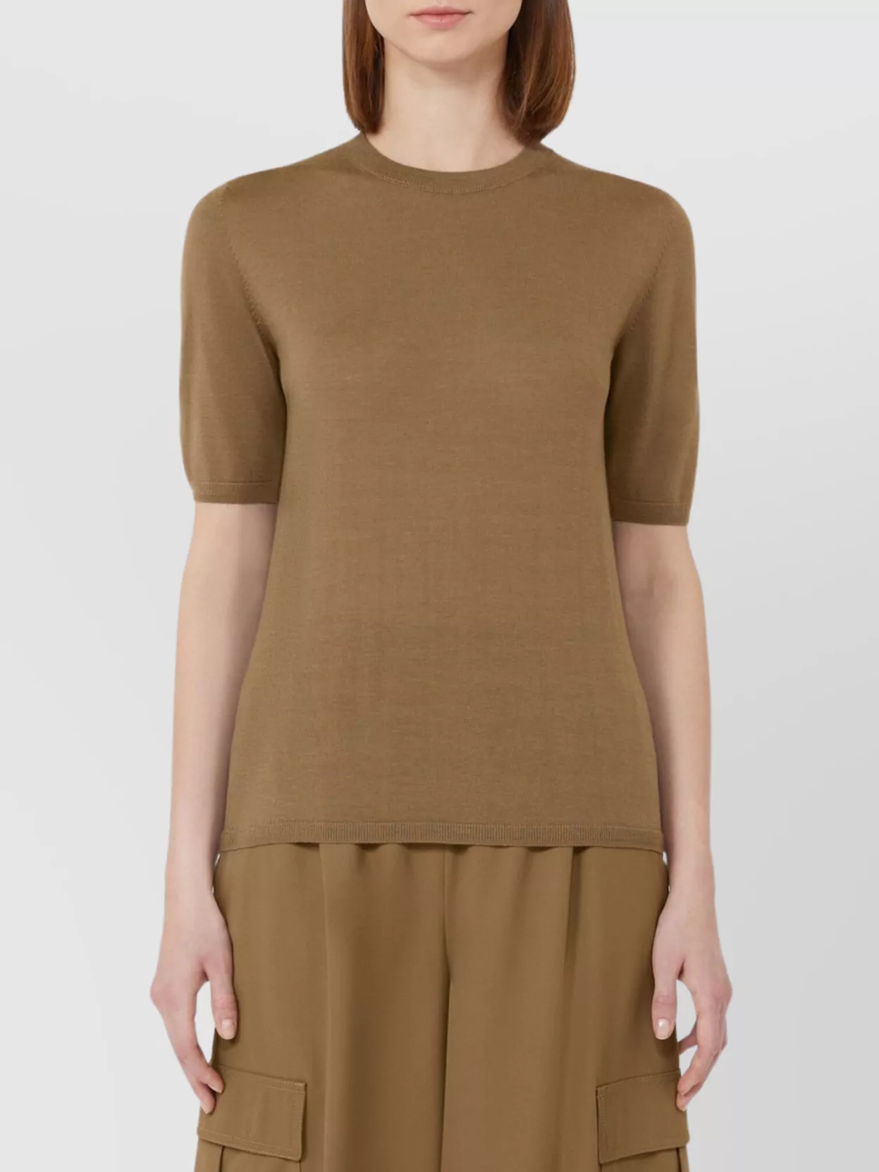 Max Mara Wool Crew Neck Slim Fit Sweater