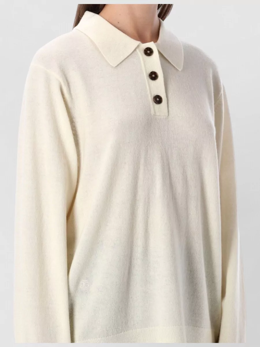 The Garment Wool Cashmere Knit Polo Top