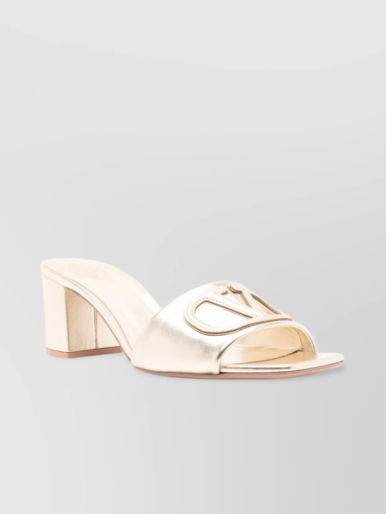 Valentino Garavani Vlogo Cut-out Leather Mules