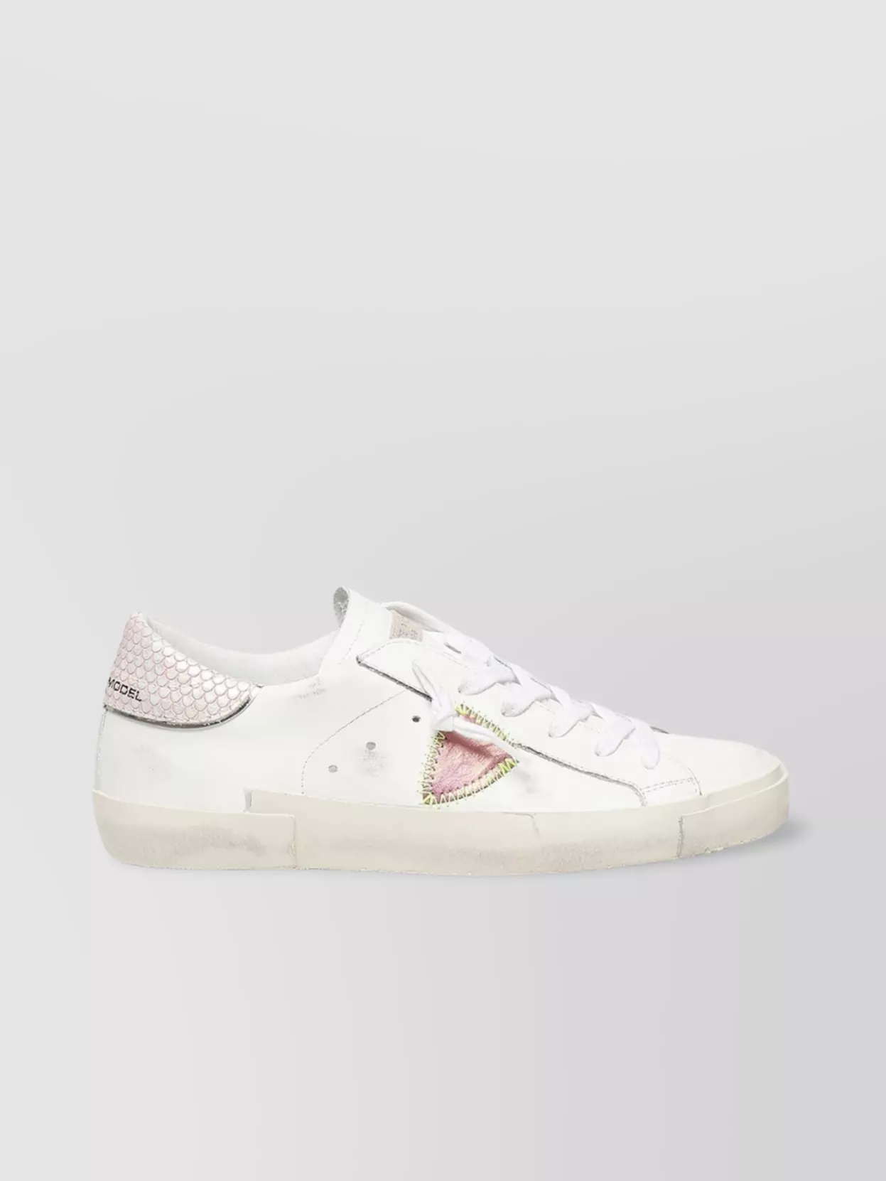 Philippe Model Low-top Calfskin Sneakers Worn Finish