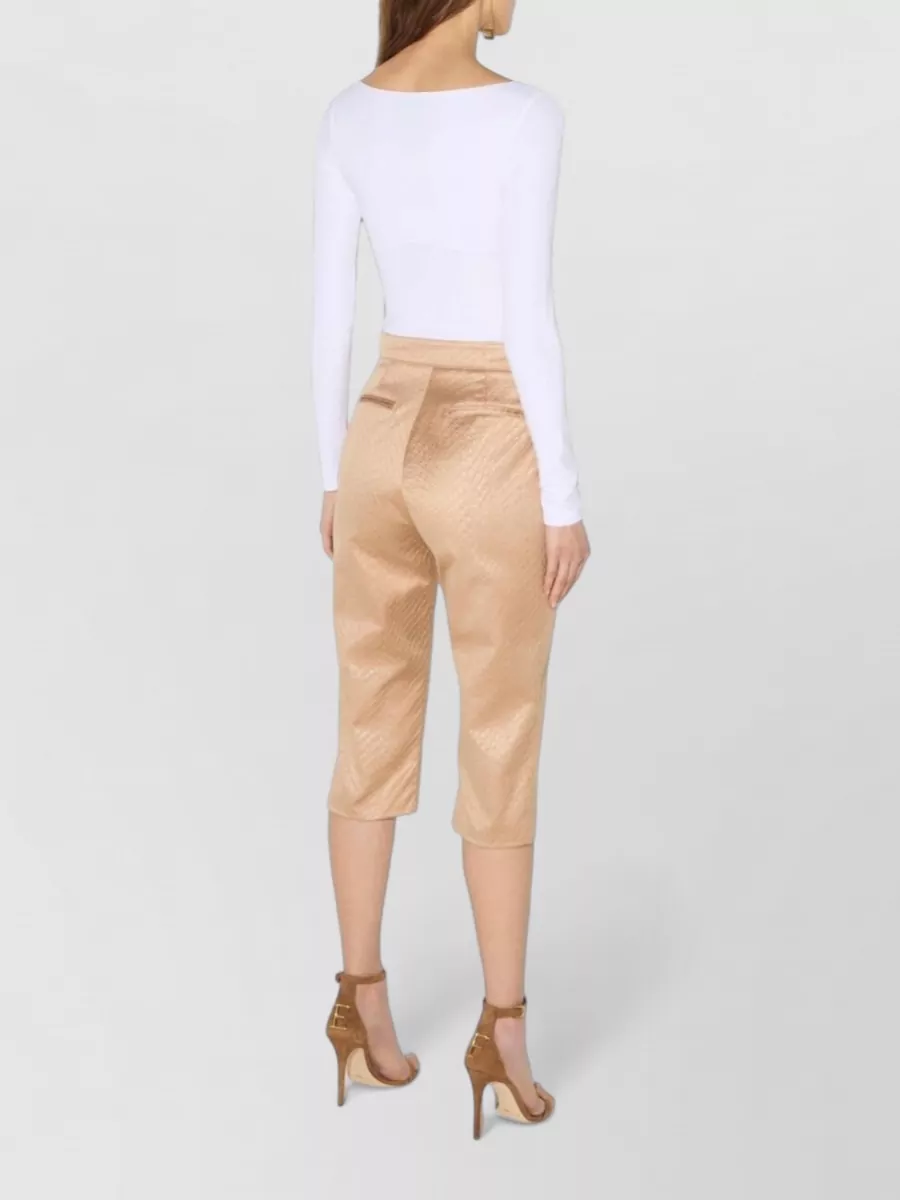 Elisabetta Franchi Draped Slim-Fit V-Neck Bodysuit