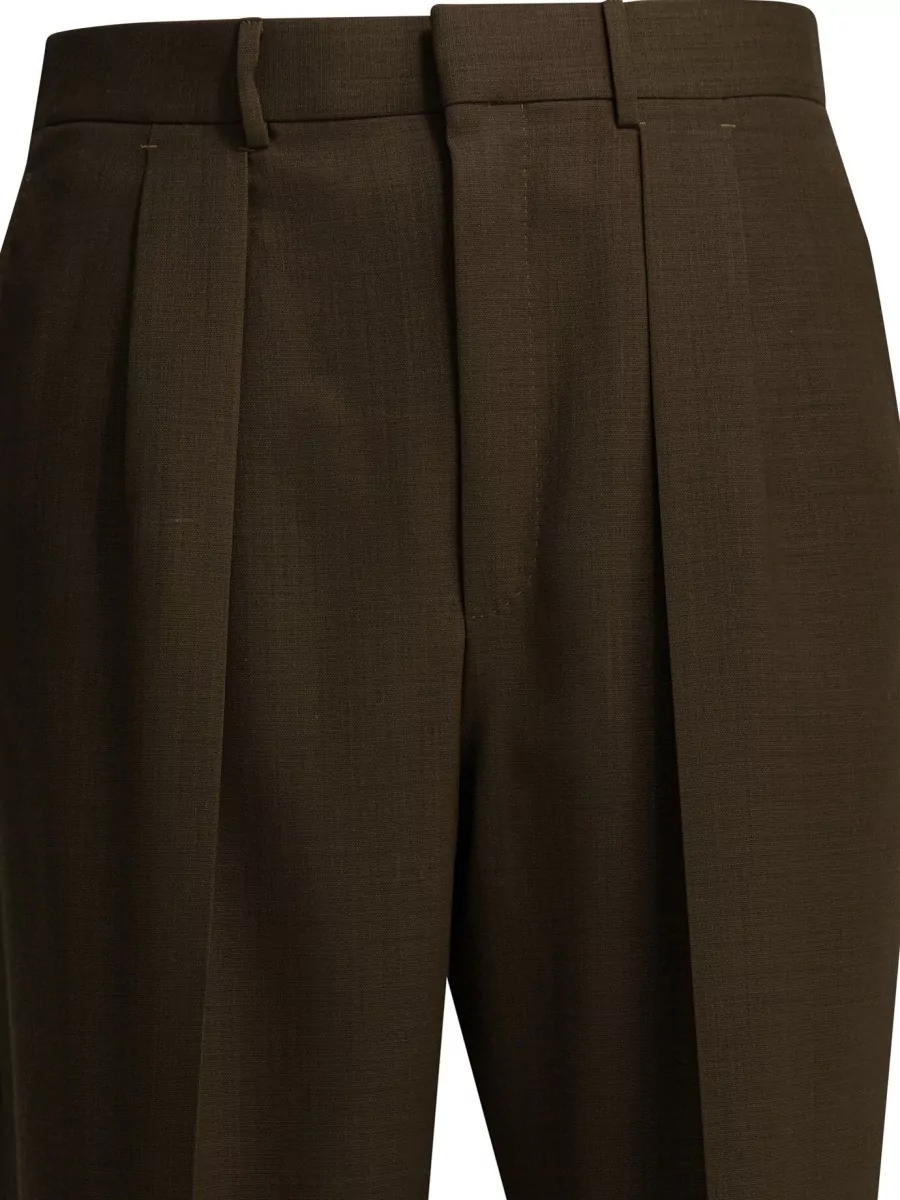 Tom Ford Pleated Trousers Belt Loops Buttoned Back Pocket