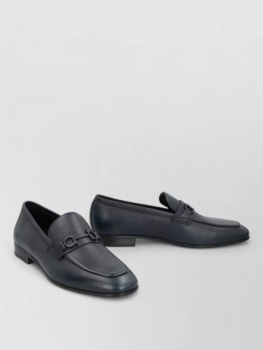 Ferragamo hammered leather loafers