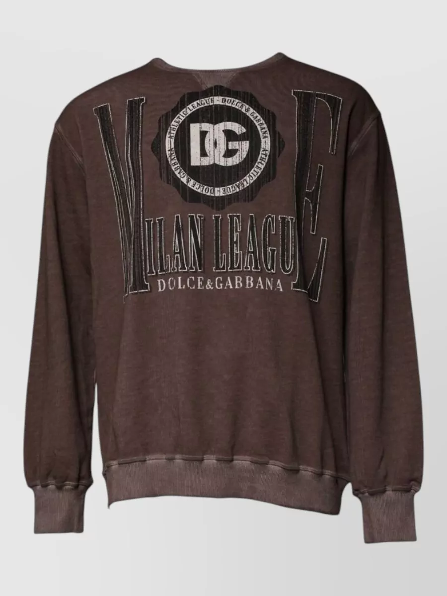 Dolce&Gabbana Cotton logo print crew neck sweatshirt