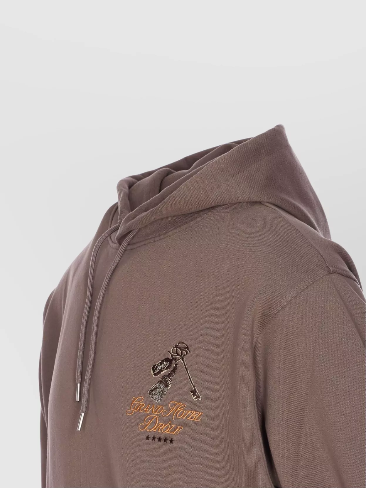 Drôle De Monsieur Hooded Sweater With Embroidered Detail And Front Pocket