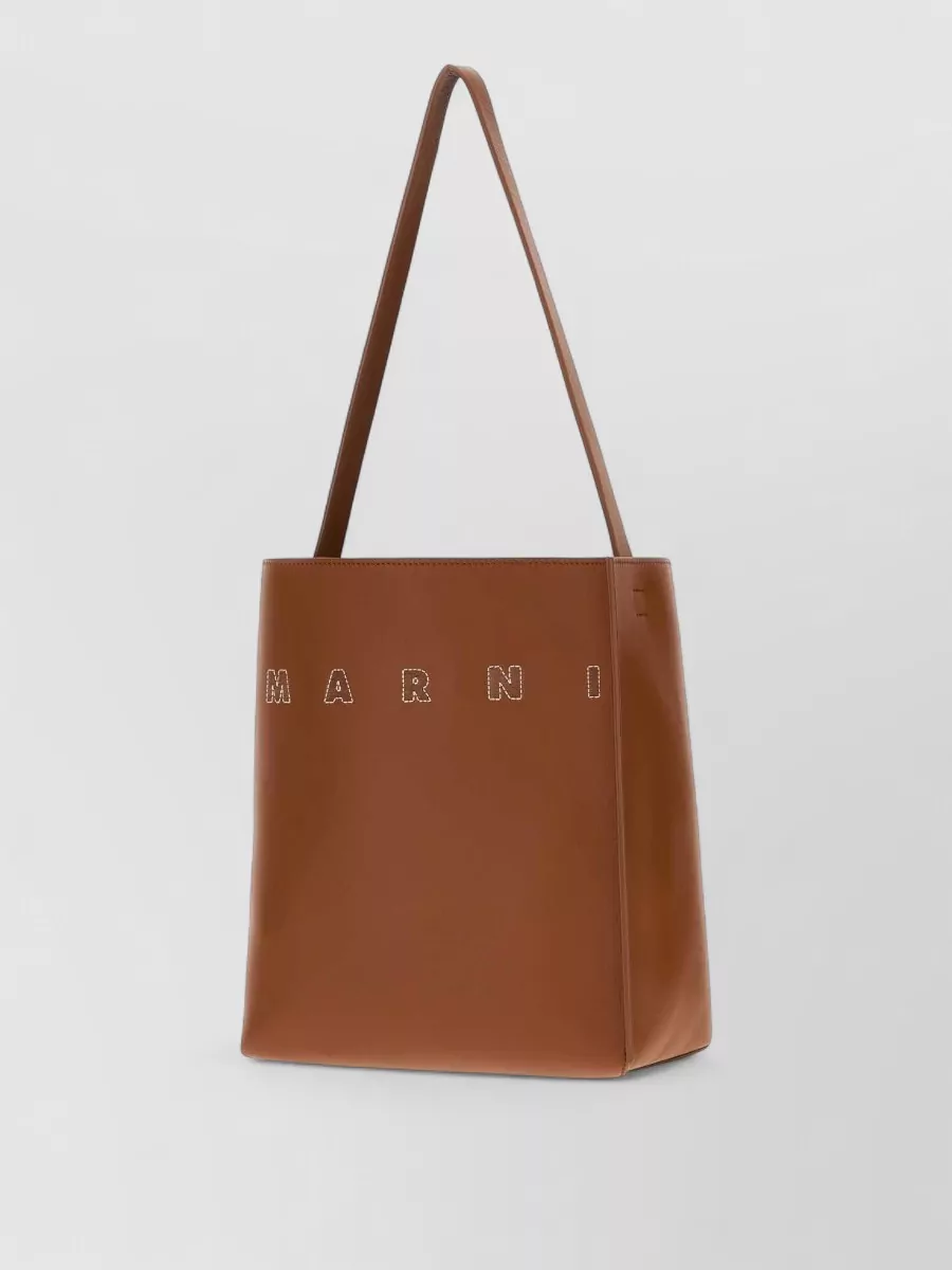 Marni museo leather tote bag