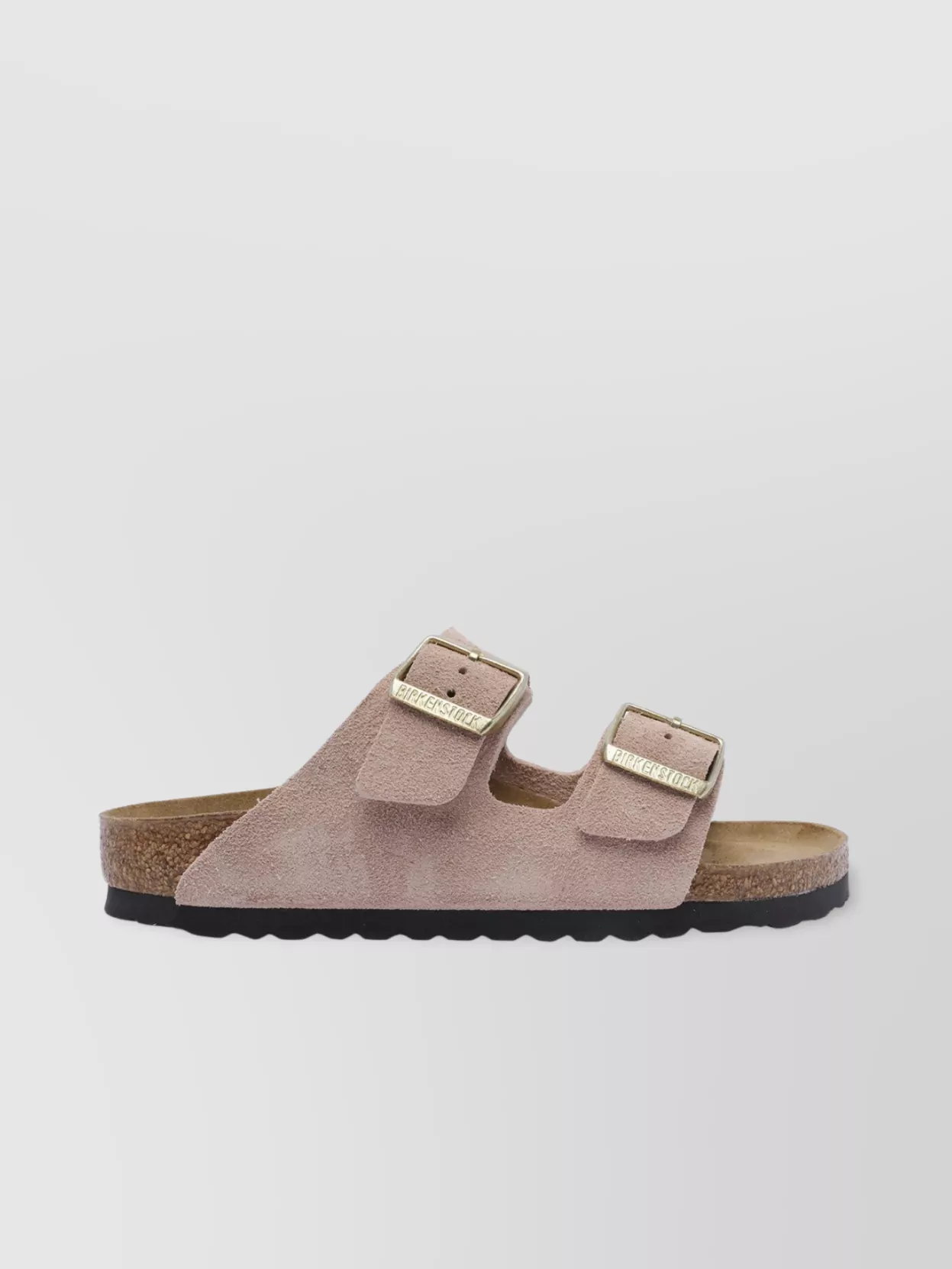 Shop Birkenstock Round Toe Suede Sandals With Lateral Buckles