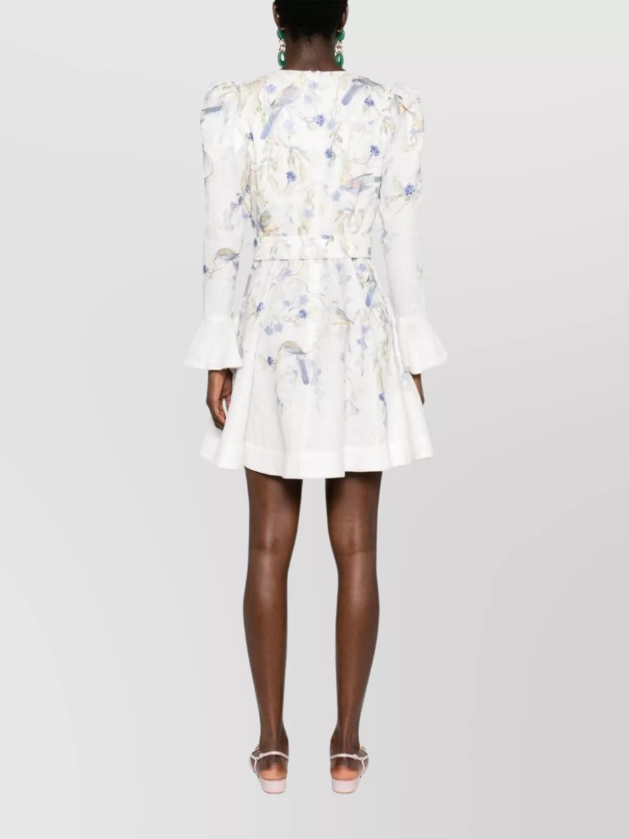 Zimmermann Graphic Print Linen Mini Dress