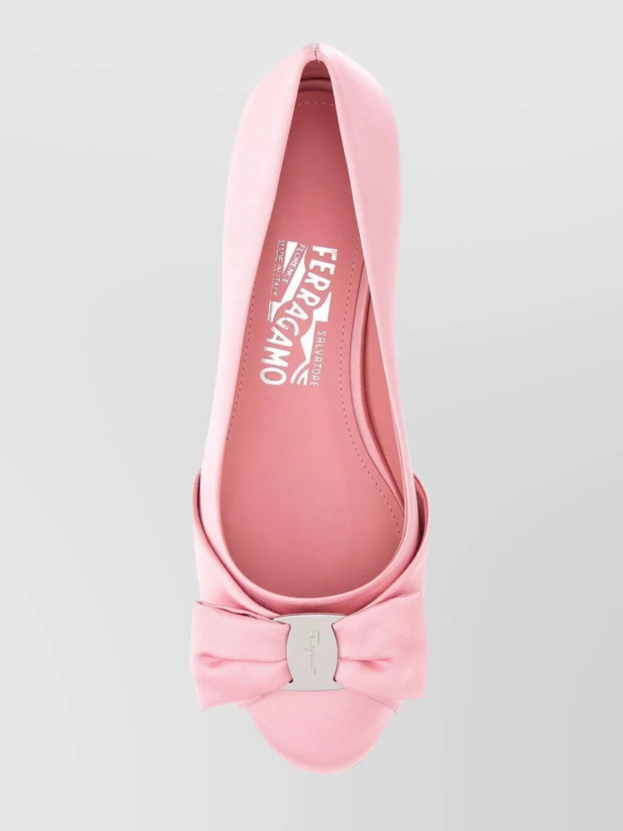 Ferragamo Satin Varina Ballerinas Bow Tonal