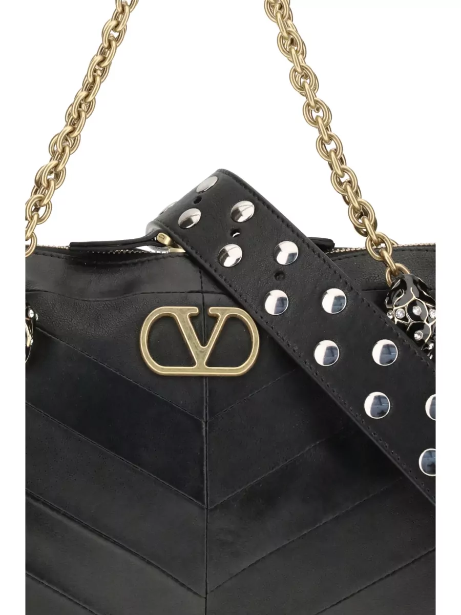 Valentino Garavani Panthea Medium Leather Clutch Bag