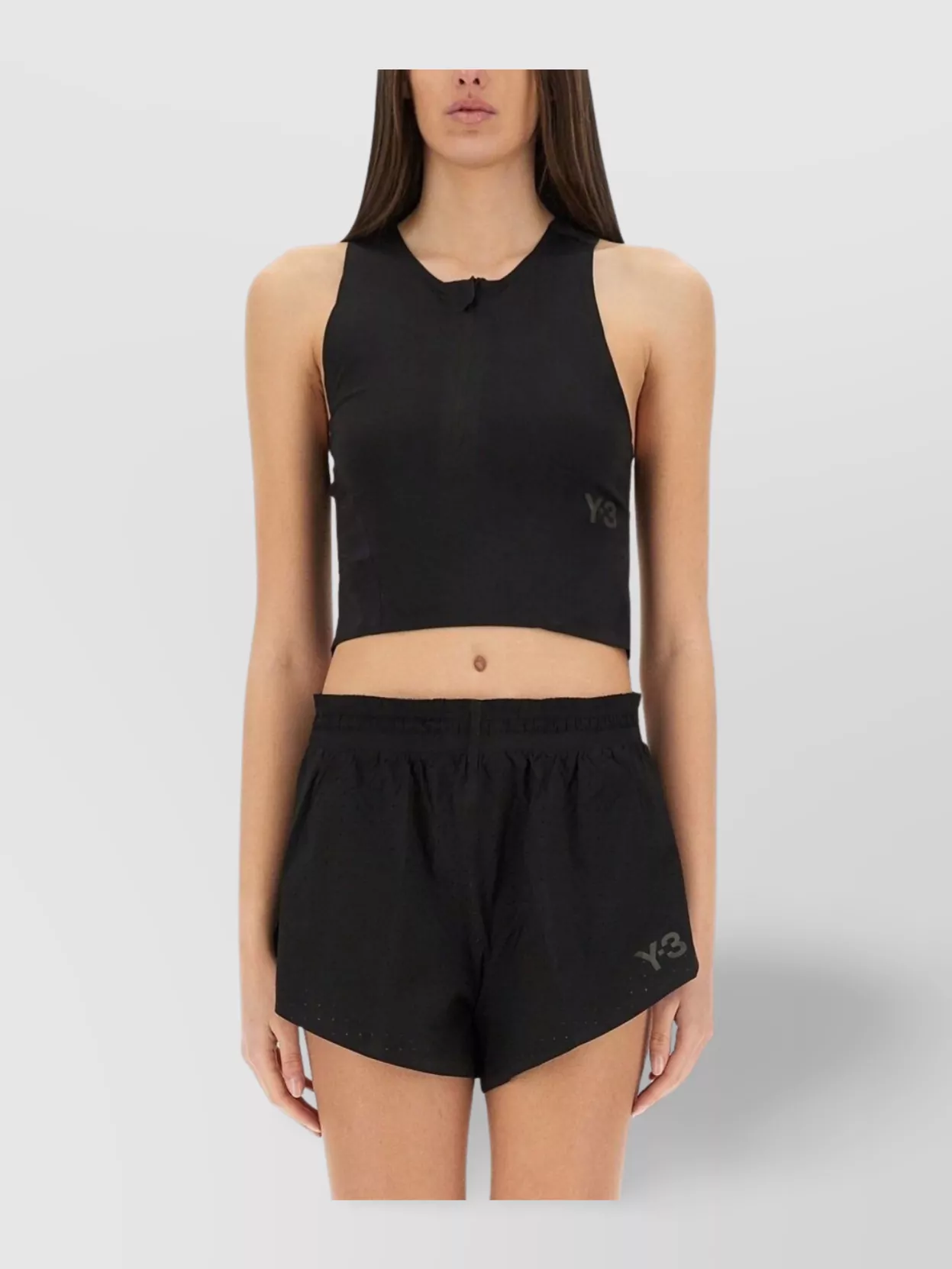 Y-3 Cropped Racerback Slim Fit Tops