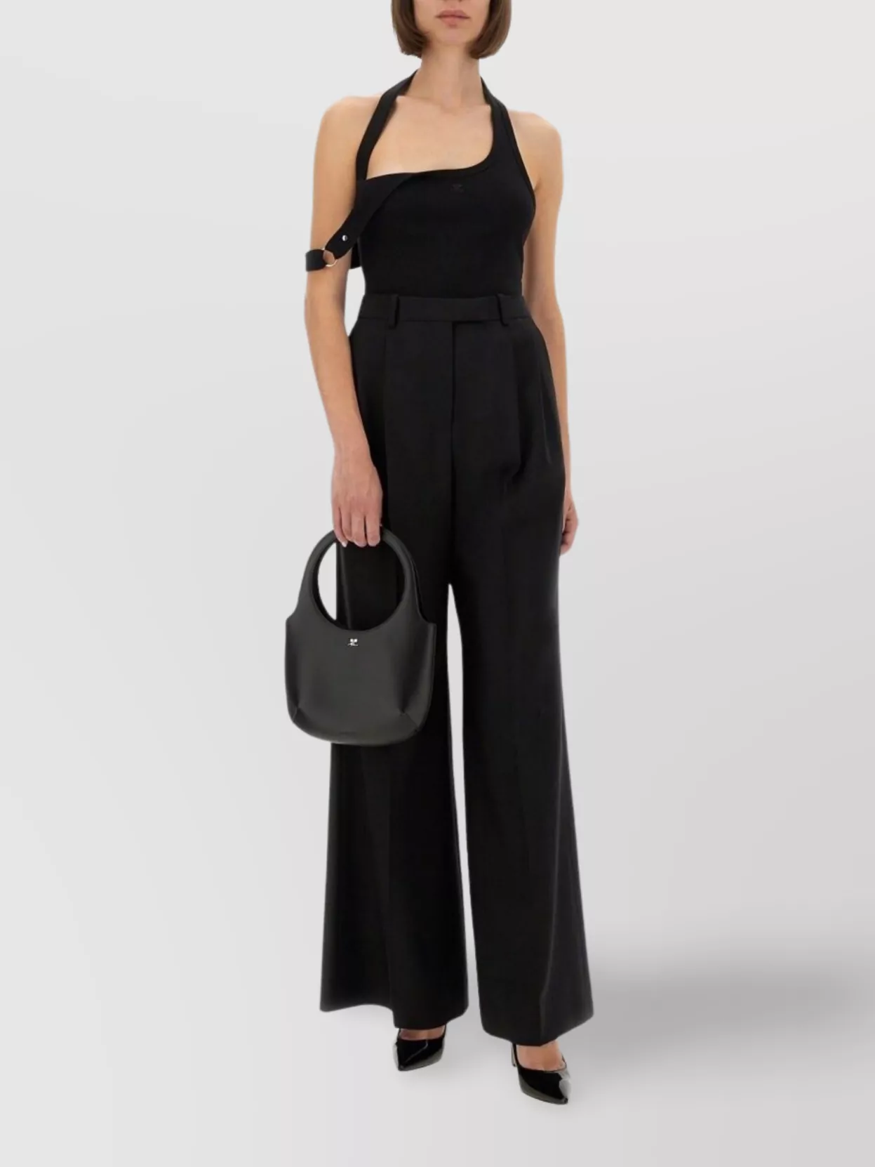 Courrèges Tank Top With Asymmetric Halterneck Strap