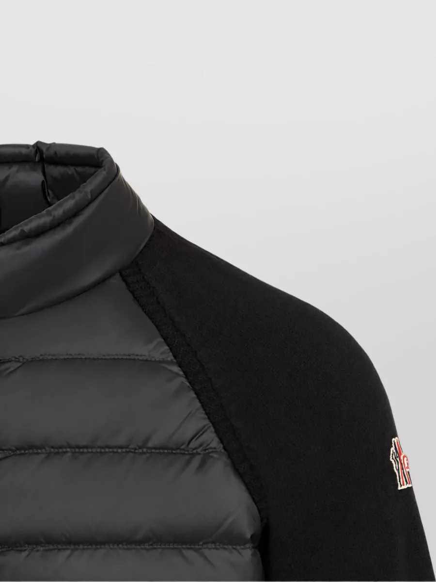 Moncler Grenoble Quilted Down Virgin Wool Cardigan Jacket