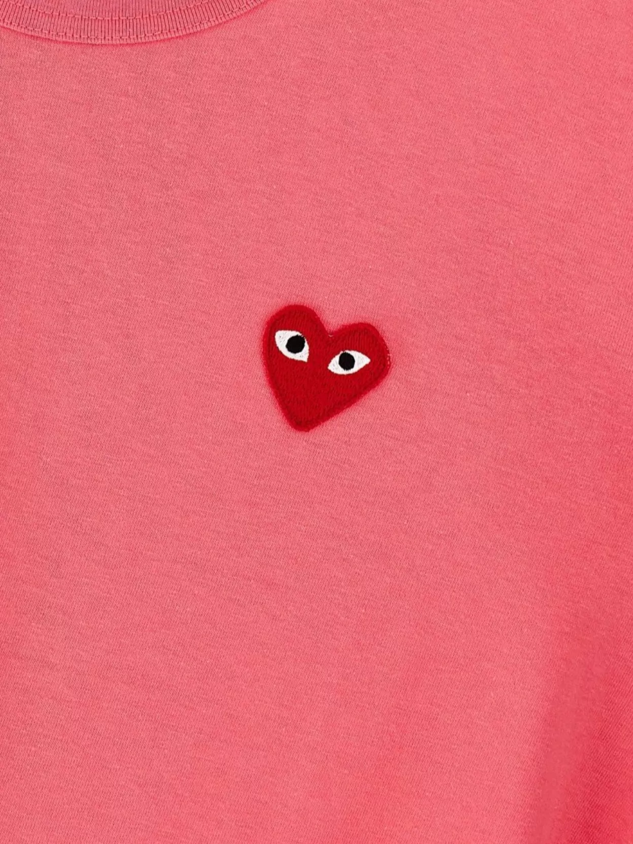 Comme Des Garçons Play Crew Neck Logo Patch T-Shirt