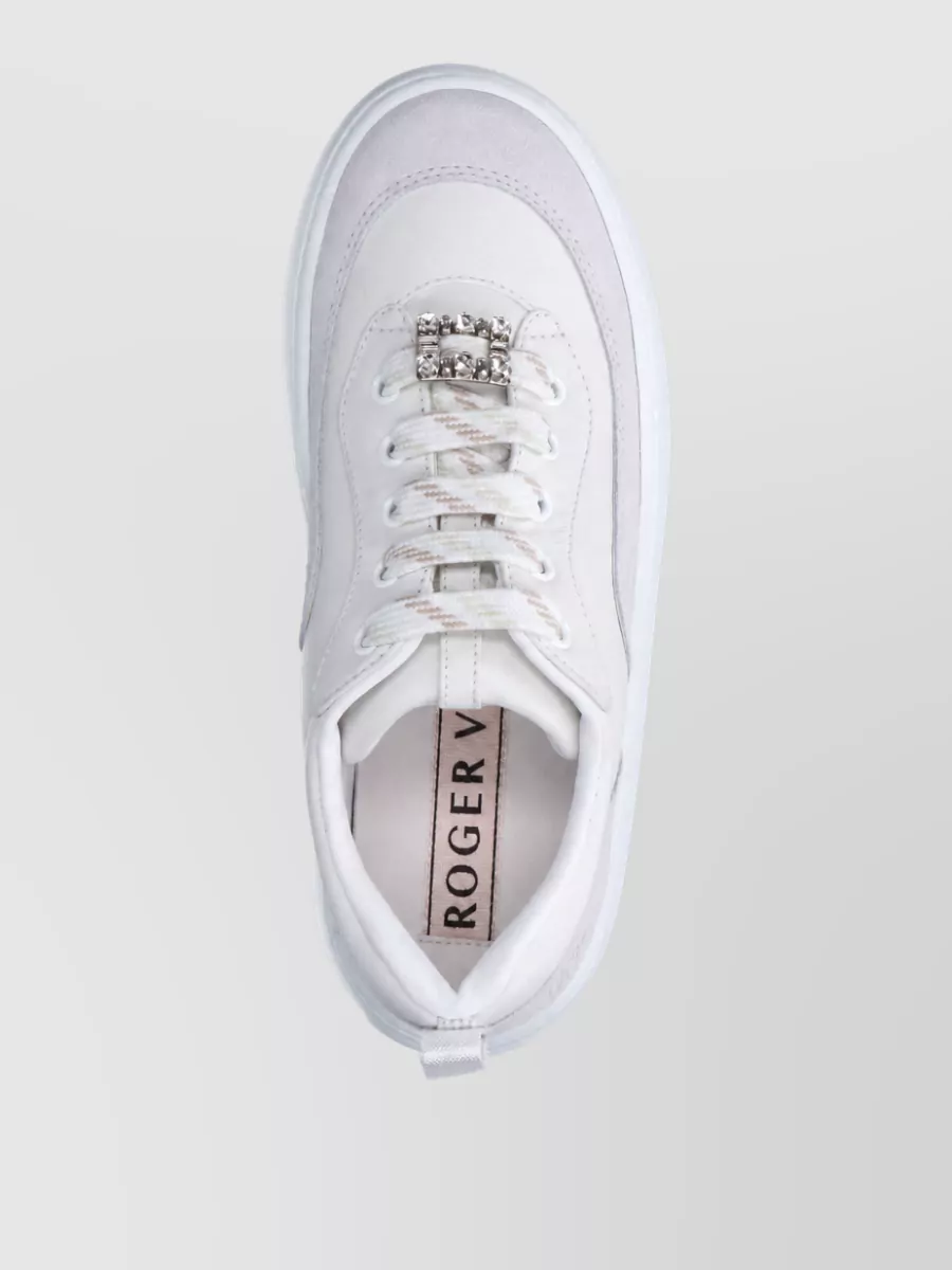 Roger Vivier Leather Low-Top Sneakers