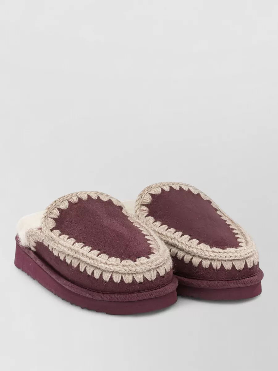 Mou leather slippers