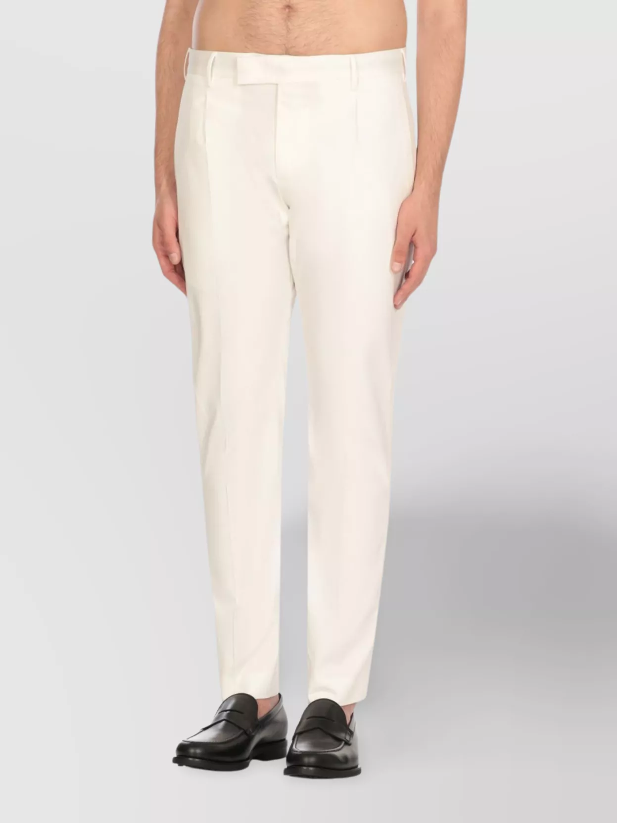 Pt Torino Cotton Straight Trousers Pockets