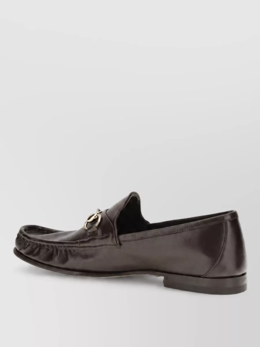 Gucci Leather Slip-On Loafers