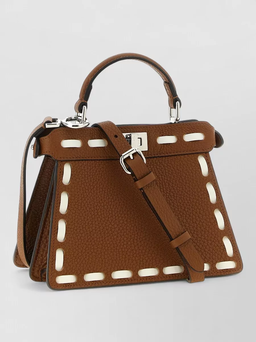 Fendi Peekaboo Medium Leather Shoulder Bag