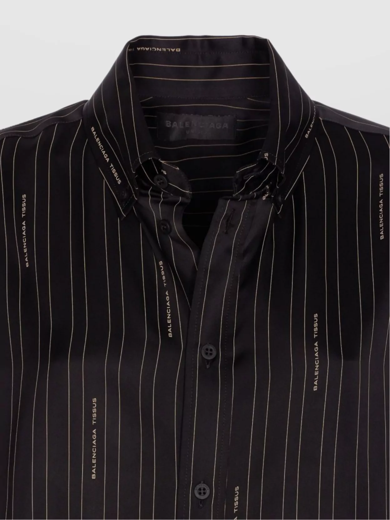 Balenciaga Striped Collared Neck Long Sleeves Shirt