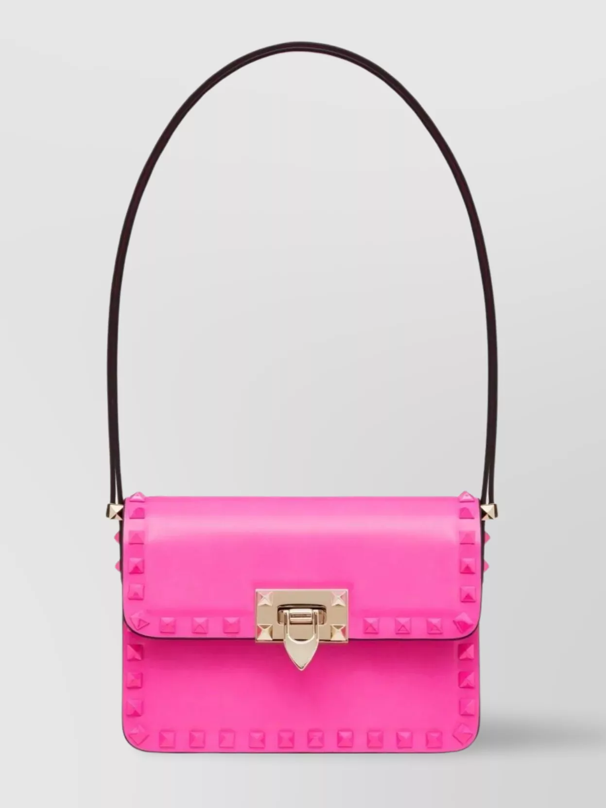 Valentino Garavani Small Rockstud23 Smooth Calfskin Shoulder Bag Woman Pink Pp Uni In Pink