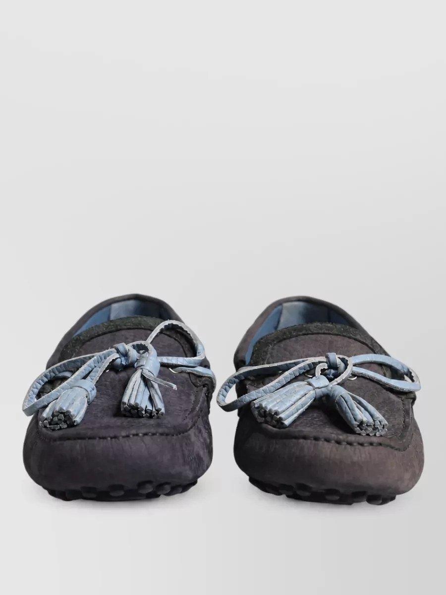 Dolce&Gabbana suede leather tassel boat shoes