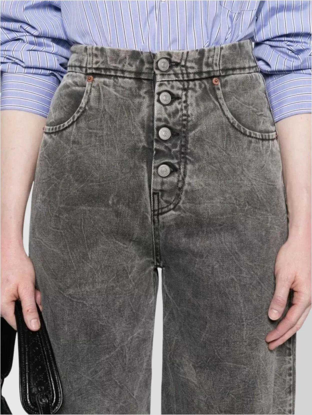 Mm6 Maison Margiela High-Waisted Boyfriend Cut Trousers