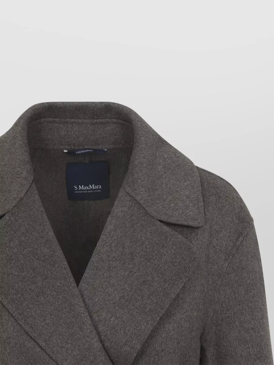 S Max Mara Wool Belted Single Breasted Coat