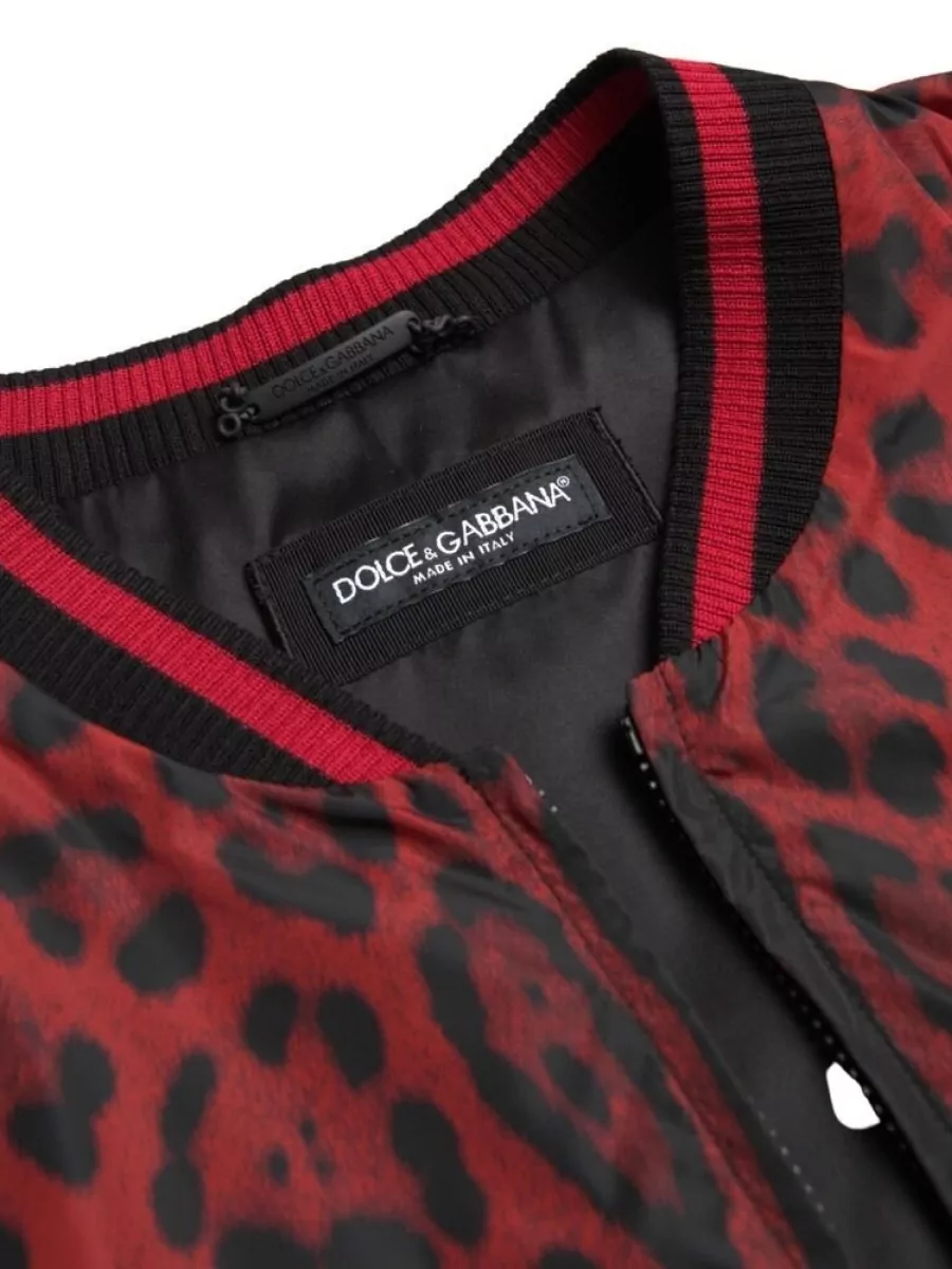 Dolce&Gabbana Leopard Print Bomber Jacket