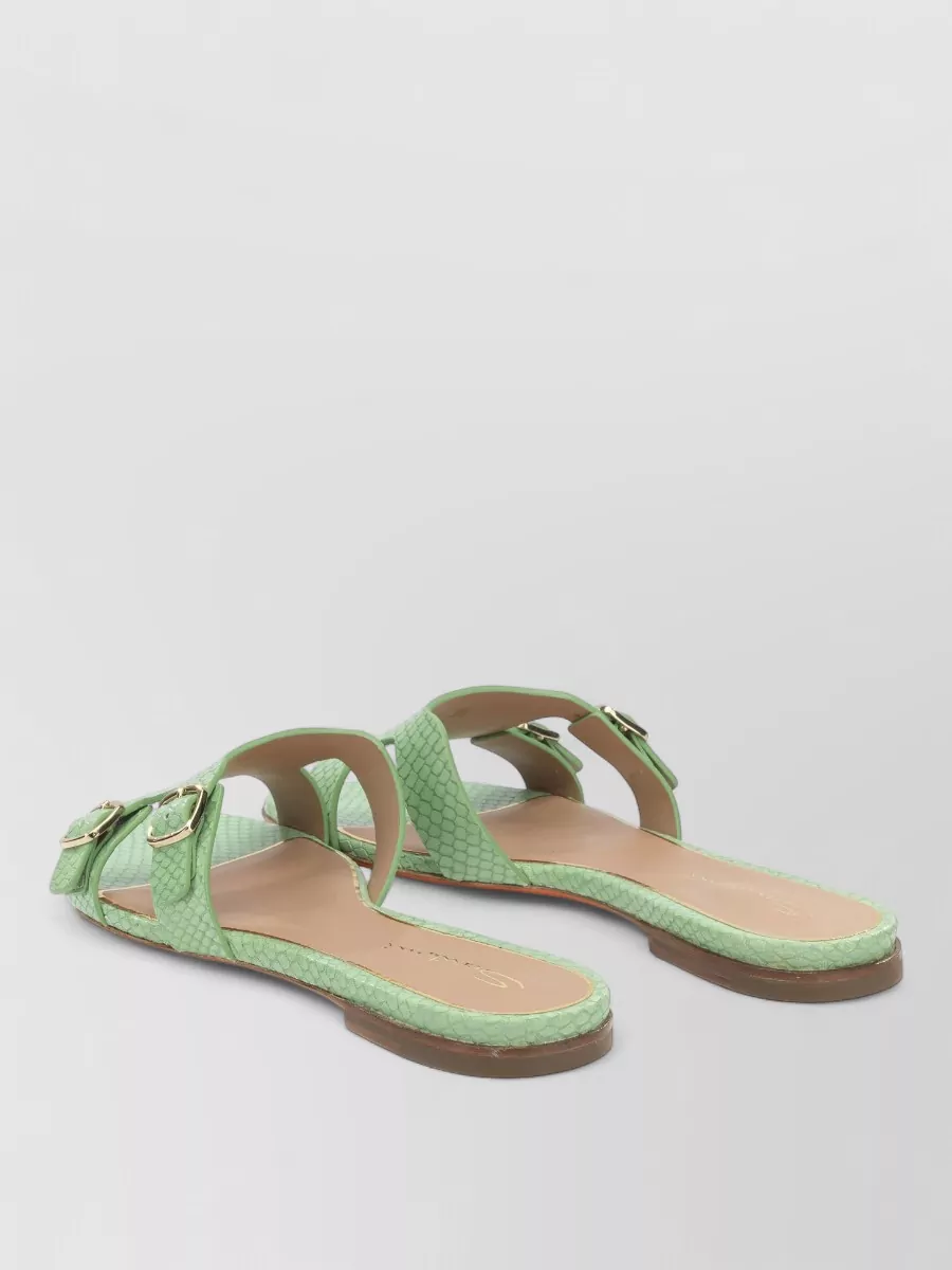 Santoni Leather Didi Slides