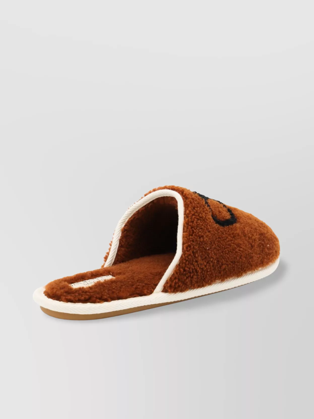 Valentino Garavani Backless Round Toe Textured Finish Slippers
