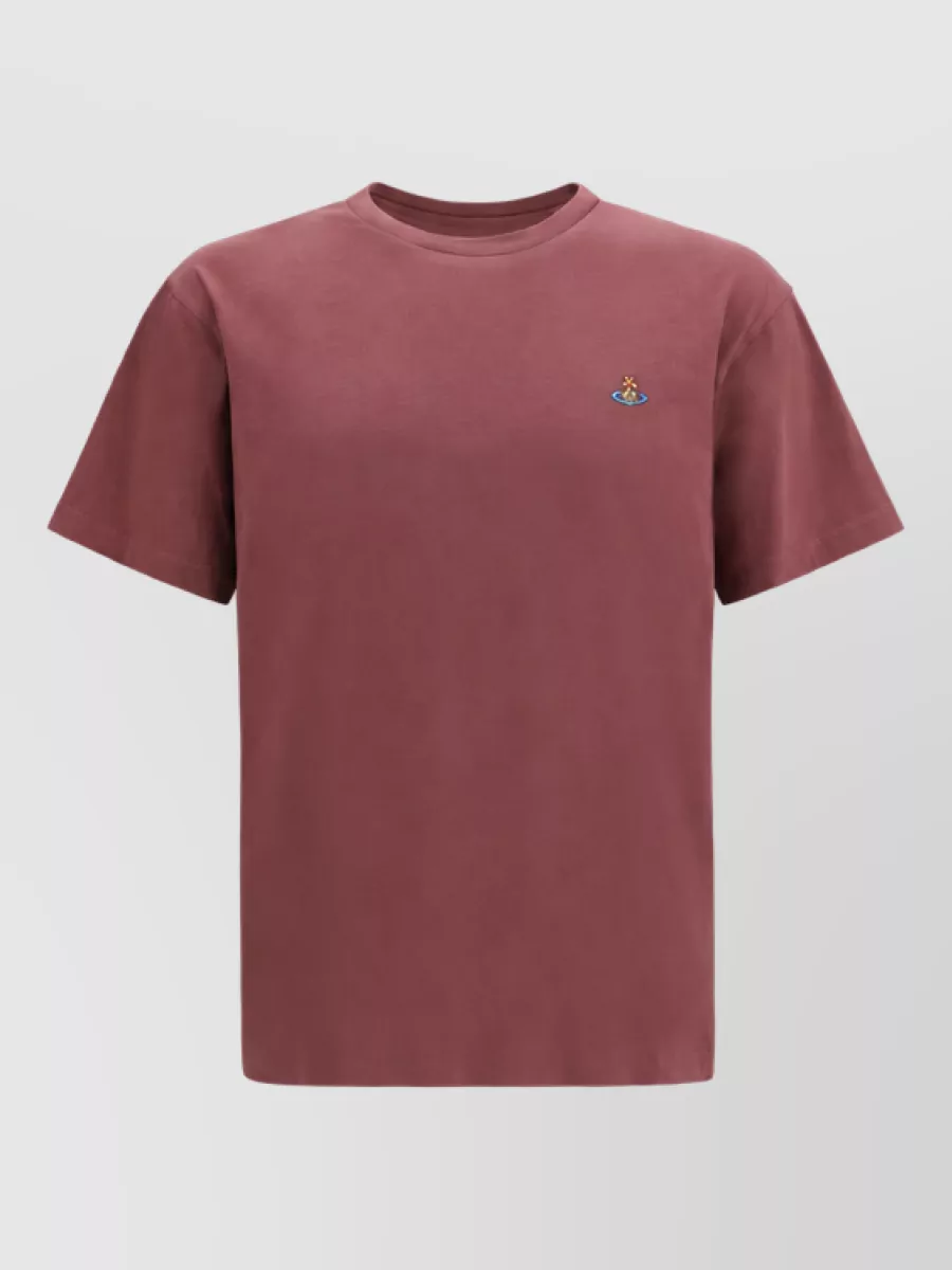 Vivienne Westwood Cotton Ribbed Crew Neck Short Sleeve T-Shirt