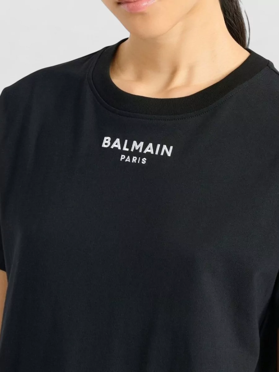 Balmain Cotton Logo-Print Short-Sleeve T-Shirt