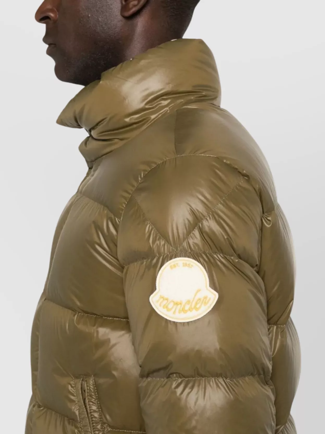 Moncler High Neck Puffer Jacket Pockets