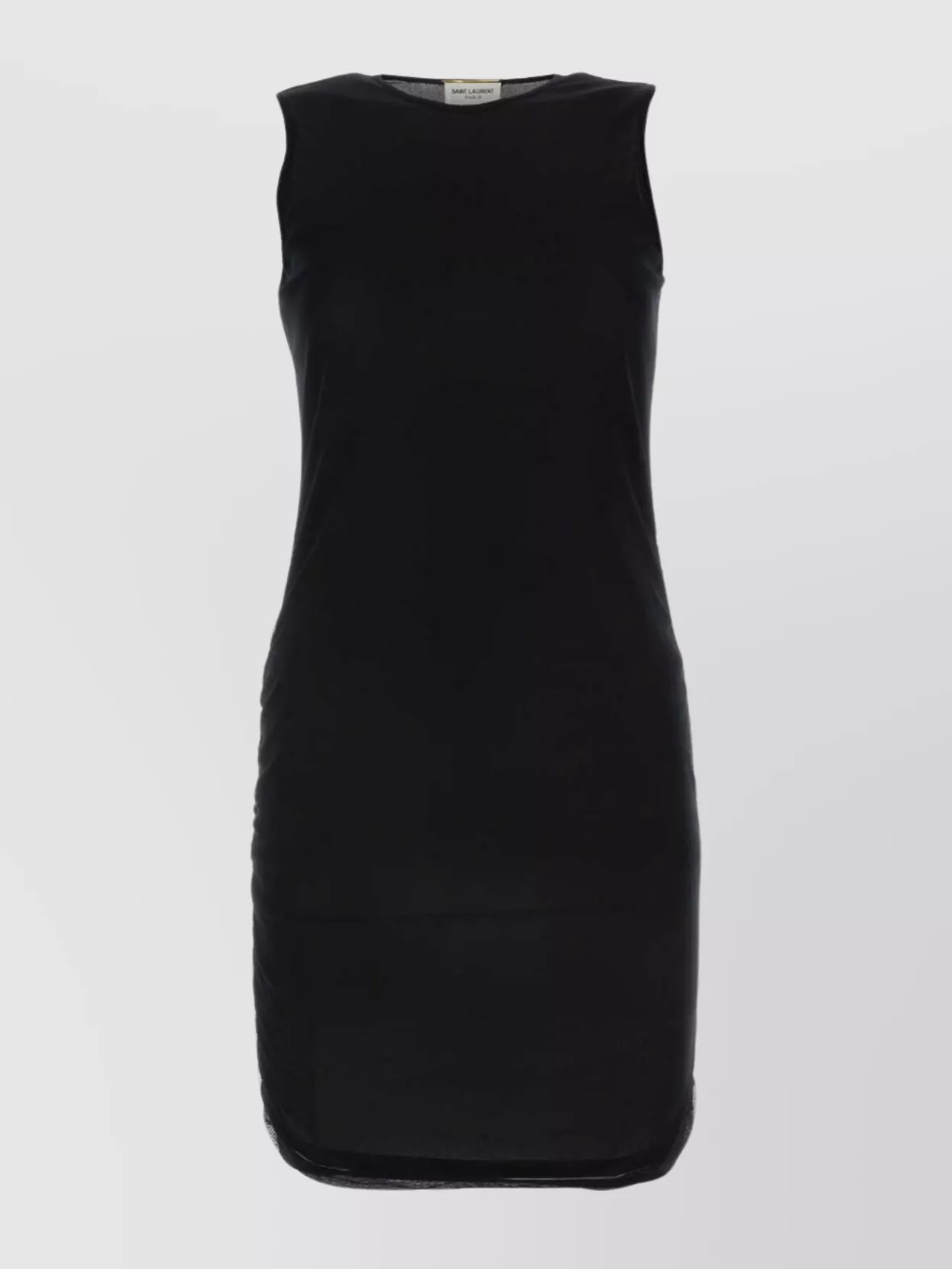 Shop Saint Laurent Ruched Neckline Mini Dress