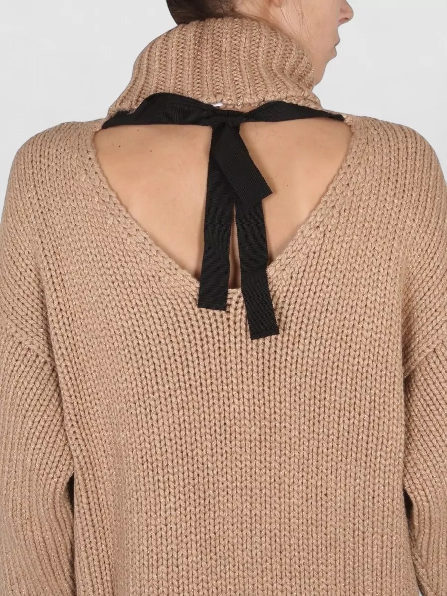Red Valentino Cashmere-Blend Cutout High-Neck Jumper