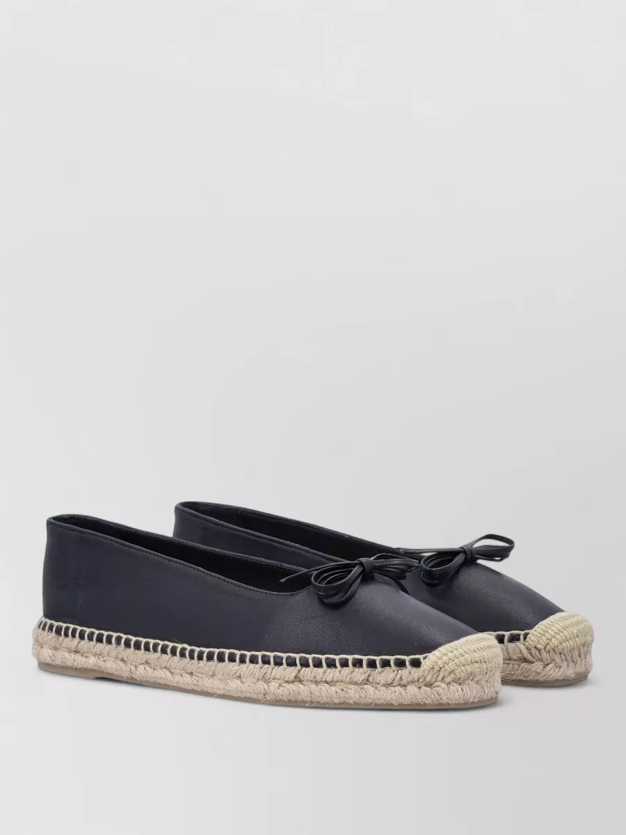 Castaã±er Nappa Ballerina Espadrilles Ribbon Bow Sole In Blue