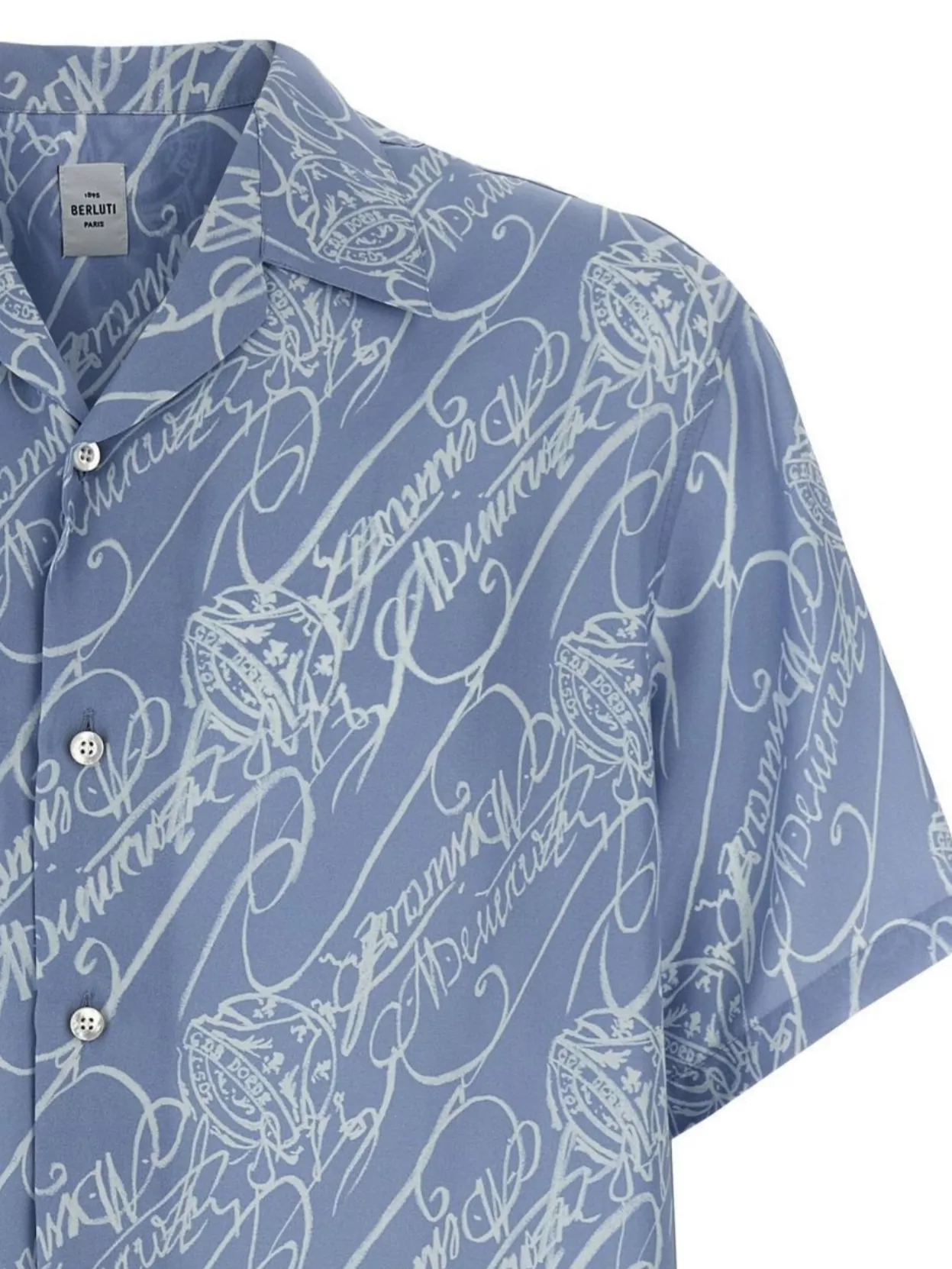 Berluti 'Scritto Short Sleeves All-Over Print Shirt'