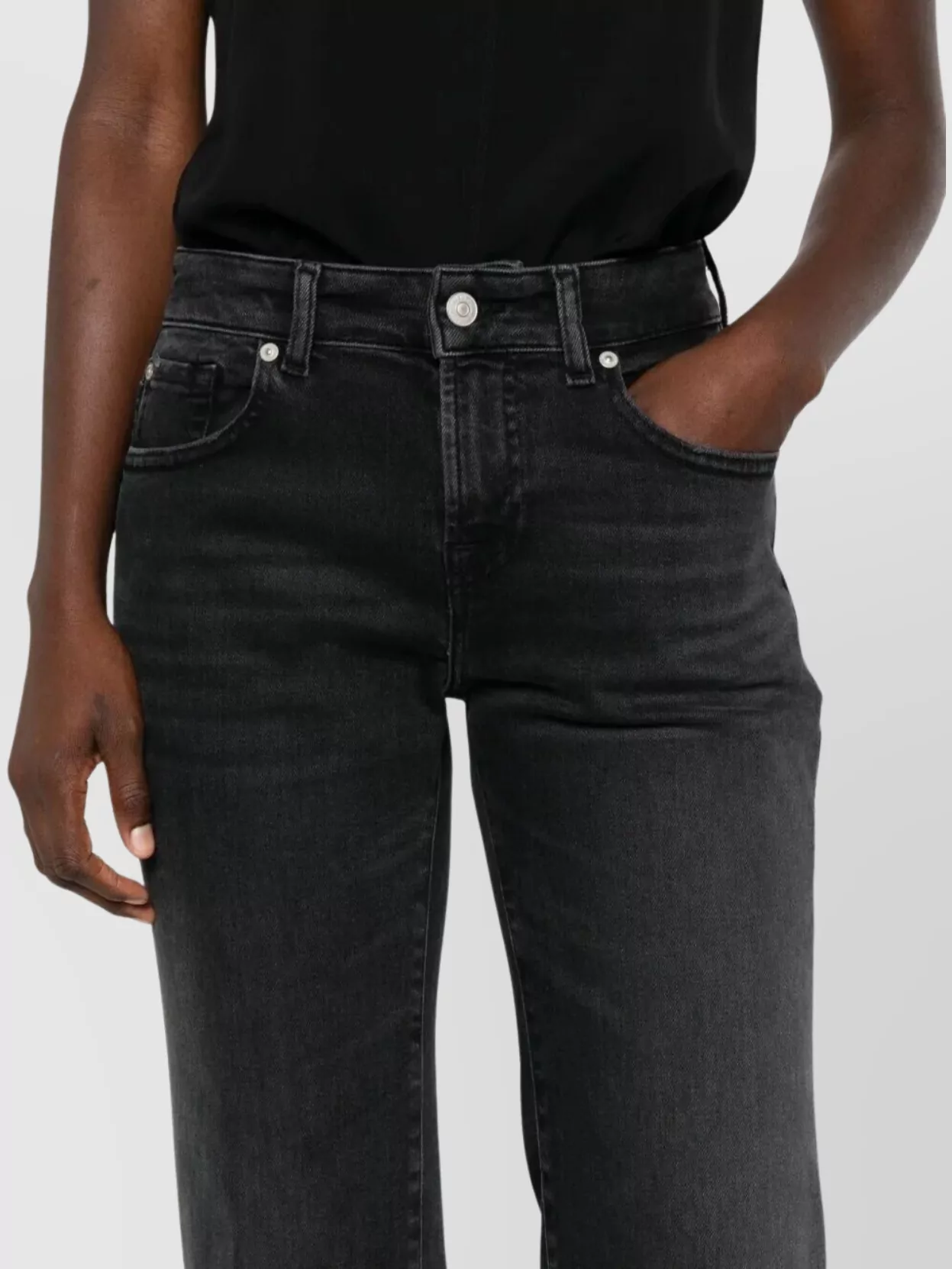 7 For All Mankind Straight Ankle Bottom Trousers
