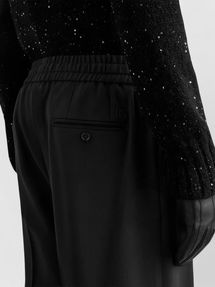 Dolce&Gabbana Wool Gabardine Relaxed-Fit Trousers