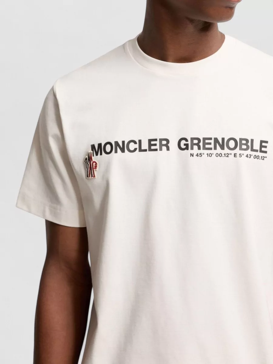 Moncler Ribbed Cotton Logo T-Shirt