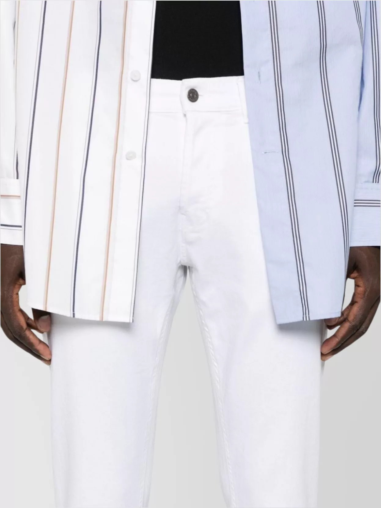 Dondup Trousers With Belt Loops And Five Pockets
