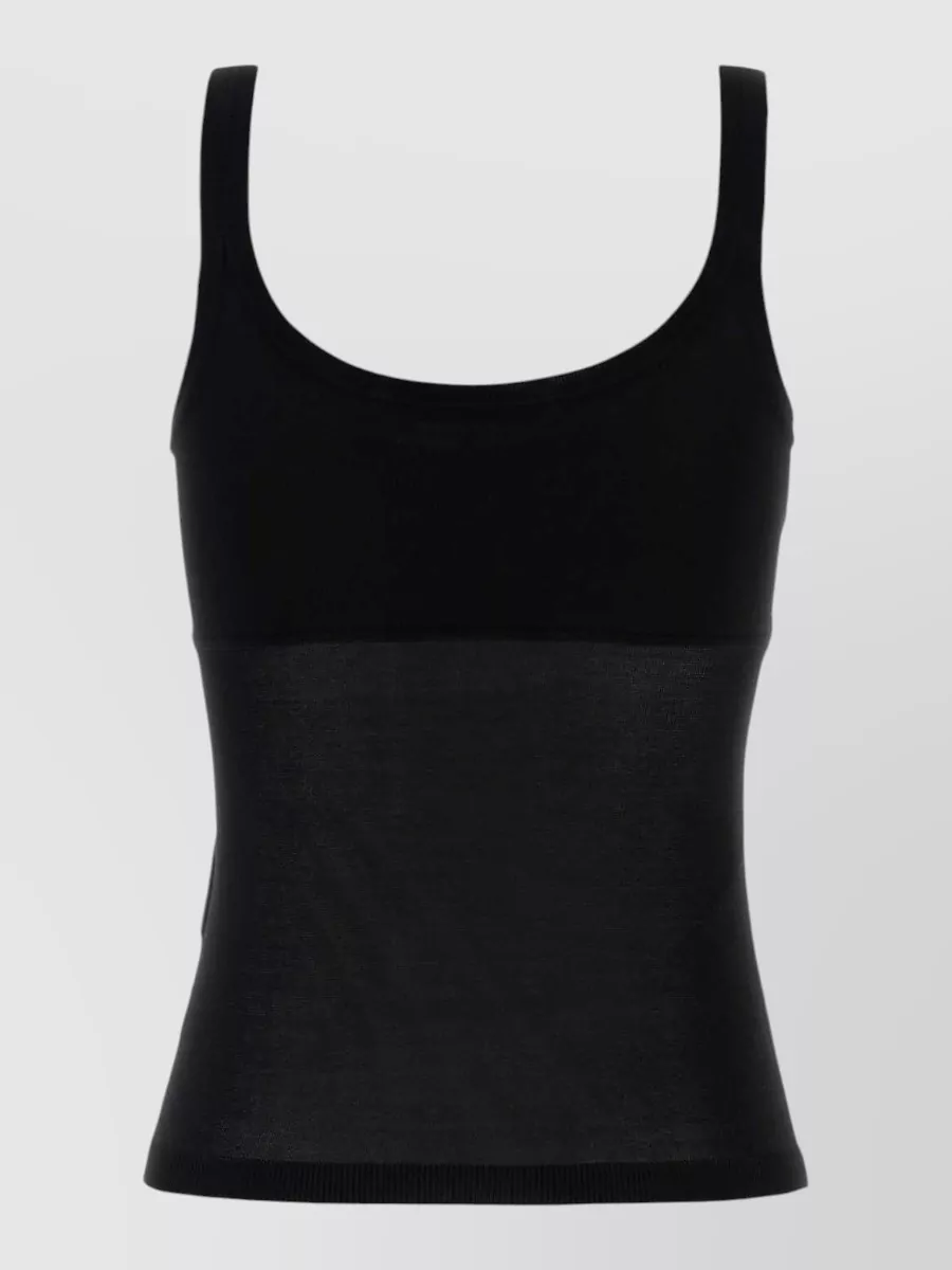 Max Mara Viscose sleeveless ribbed tank top