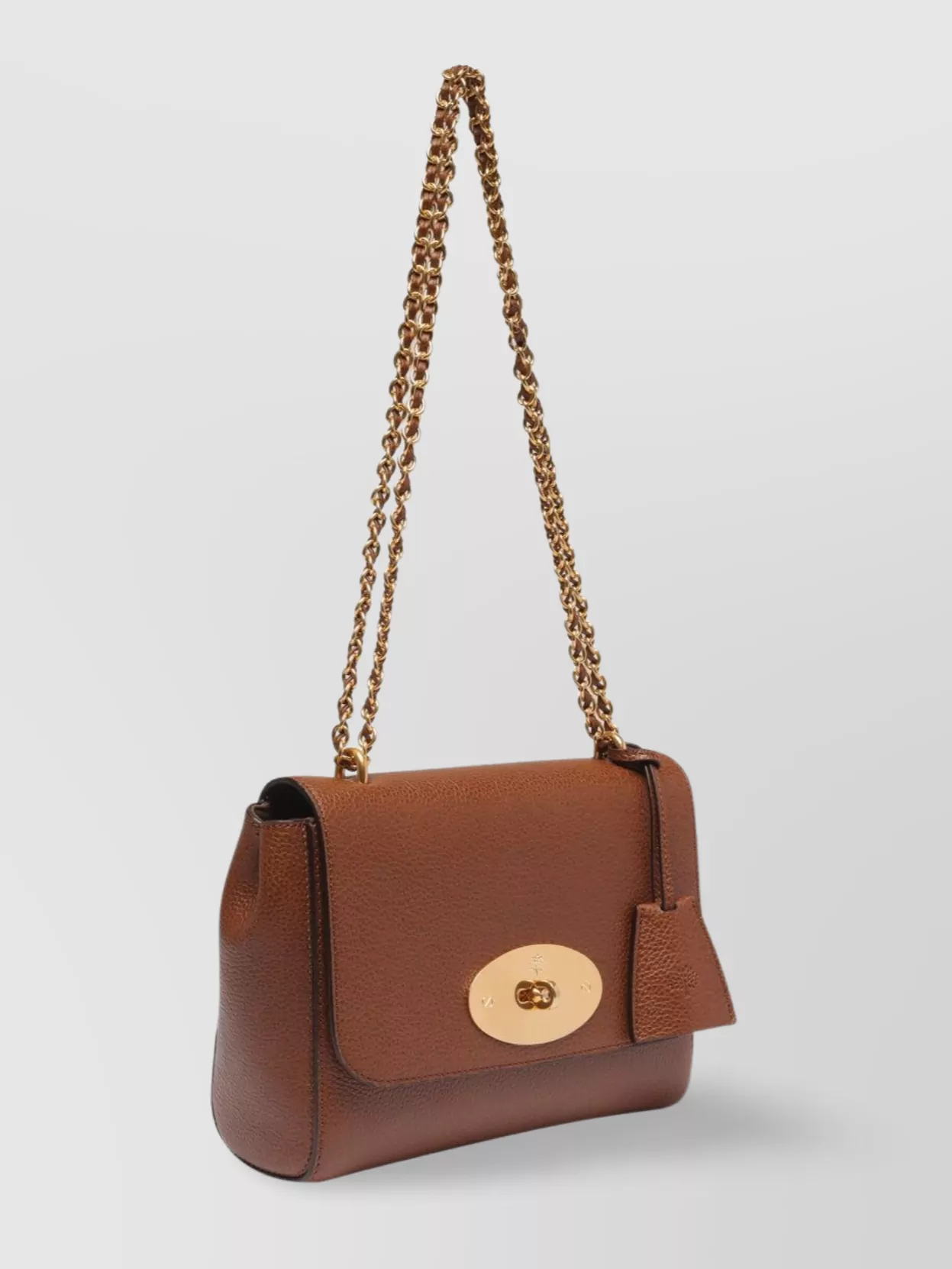 Mulberry Structured Leather Shoulder Bag With Chain Strap
